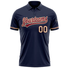 Charger l'image dans la galerie, Custom Navy City Cream-Crimson Performance Vapor Golf Polo Shirt
