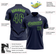 Charger l'image dans la galerie, Custom Navy Navy-Neon Green Performance Vapor Golf Polo Shirt