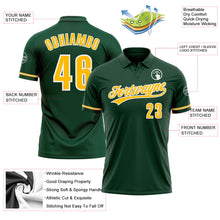 Загрузить изображение в средство просмотра галереи, Custom Green Gold-White Performance Vapor Golf Polo Shirt