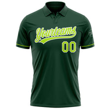 Загрузить изображение в средство просмотра галереи, Custom Green Neon Green-White Performance Vapor Golf Polo Shirt