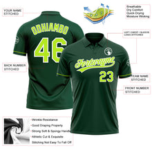 Загрузить изображение в средство просмотра галереи, Custom Green Neon Green-White Performance Vapor Golf Polo Shirt