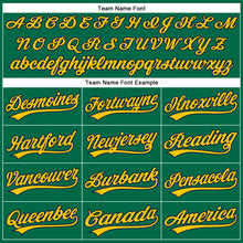 Load image into Gallery viewer, Custom Kelly Green Navy-Yellow Performance Vapor Golf Polo Shirt