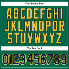 Load image into Gallery viewer, Custom Kelly Green Navy-Yellow Performance Vapor Golf Polo Shirt