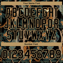 Load image into Gallery viewer, Custom Black Black-Old Gold 3D Pattern Design Tiger And Peacock Performance Vapor Golf Polo Shirt