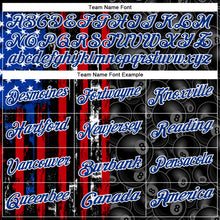 Charger l'image dans la galerie, Custom Black Red-Royal 3D Pattern Design Billiards Snooker 8 Ball American Flag Performance Polo Shirt