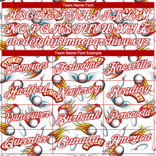 Загрузить изображение в средство просмотра галереи, Custom White Red 3D Pattern Design Firely Bowling Performance Polo Shirt