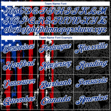 Charger l'image dans la galerie, Custom Black Red-Royal 3D Pattern Design Golf Ball American Flag Performance Golf Polo Shirt
