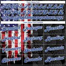 Charger l'image dans la galerie, Custom Black Red-Royal 3D Pattern Design Golf Ball American Flag Performance Golf Polo Shirt