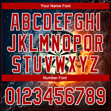 Load image into Gallery viewer, Custom Black Red-White 3D Pattern Design Flame Dart Board Performance Golf Polo Shirt