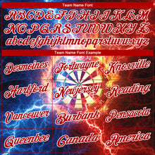 Загрузить изображение в средство просмотра галереи, Custom Black Red-White 3D Pattern Design Lightning Flame Dart Board Performance Golf Polo Shirt