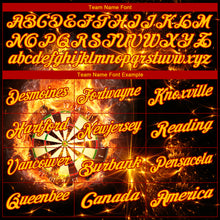 Load image into Gallery viewer, Custom Black Yellow-Red 3D Pattern Design Flame Dart Board Performance Golf Polo Shirt