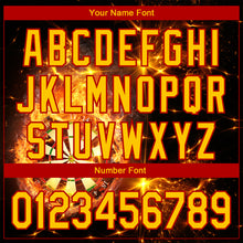 Load image into Gallery viewer, Custom Black Yellow-Red 3D Pattern Design Flame Dart Board Performance Golf Polo Shirt