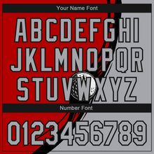 Load image into Gallery viewer, Custom Red Gray-Black 3D Pattern Design Golf Ball Performance Golf Polo Shirt