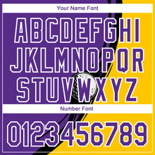 Laden Sie das Bild in den Galerie-Viewer, Custom Purple Yellow-Black 3D Pattern Design Golf Ball Performance Golf Polo Shirt