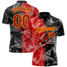 Load image into Gallery viewer, Custom Graffiti Pattern Red-Yellow 3D Scratch Performance Golf Polo Shirt
