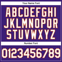 Laden Sie das Bild in den Galerie-Viewer, Custom Purple White-Orange Performance Vapor Golf Polo Shirt