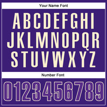 Laden Sie das Bild in den Galerie-Viewer, Custom Purple Cream Performance Vapor Golf Polo Shirt