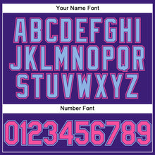 Laden Sie das Bild in den Galerie-Viewer, Custom Purple Pink-Light Blue Performance Vapor Golf Polo Shirt