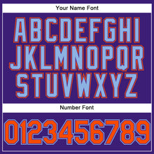 Laden Sie das Bild in den Galerie-Viewer, Custom Purple Orange-Light Blue Performance Vapor Golf Polo Shirt