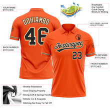 Load image into Gallery viewer, Custom Orange Black-City Cream Performance Vapor Golf Polo Shirt
