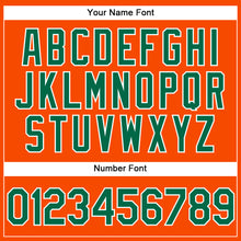 Загрузить изображение в средство просмотра галереи, Custom Orange Kelly Green-White Performance Vapor Golf Polo Shirt