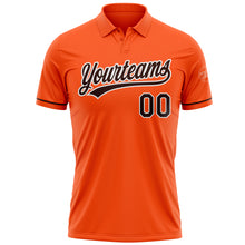 Load image into Gallery viewer, Custom Orange Brown-White Performance Vapor Golf Polo Shirt
