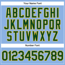 Load image into Gallery viewer, Custom Light Blue Green-Yellow Performance Vapor Golf Polo Shirt