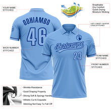 Charger l'image dans la galerie, Custom Light Blue Royal Performance Vapor Golf Polo Shirt