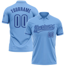 Charger l'image dans la galerie, Custom Light Blue Royal Performance Vapor Golf Polo Shirt
