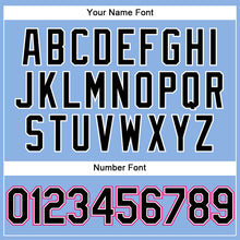 Load image into Gallery viewer, Custom Light Blue Black White-Hot Pink Performance Vapor Golf Polo Shirt