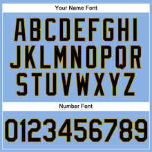 Load image into Gallery viewer, Custom Light Blue Black-Old Gold Performance Vapor Golf Polo Shirt