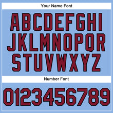 Load image into Gallery viewer, Custom Light Blue Crimson-Black Performance Vapor Golf Polo Shirt