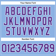 Load image into Gallery viewer, Custom Light Blue Purple-White Performance Vapor Golf Polo Shirt