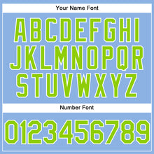 Load image into Gallery viewer, Custom Light Blue Neon Green-White Performance Vapor Golf Polo Shirt