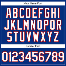 Laden Sie das Bild in den Galerie-Viewer, Custom Royal White-Red Performance Vapor Golf Polo Shirt