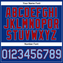 Charger l'image dans la galerie, Custom Royal Light Blue-Red Performance Vapor Golf Polo Shirt