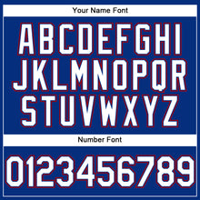 Laden Sie das Bild in den Galerie-Viewer, Custom Royal White-Red Performance Vapor Golf Polo Shirt