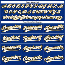 Load image into Gallery viewer, Custom Royal White Old Gold-Black Performance Vapor Golf Polo Shirt