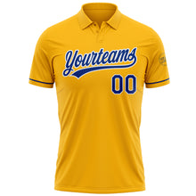 Charger l'image dans la galerie, Custom Gold Royal-White Performance Vapor Golf Polo Shirt
