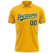 Загрузить изображение в средство просмотра галереи, Custom Gold Green-White Performance Vapor Golf Polo Shirt