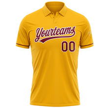 Загрузить изображение в средство просмотра галереи, Custom Gold Crimson-White Performance Vapor Golf Polo Shirt