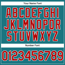 Загрузить изображение в средство просмотра галереи, Custom Teal Red-White Performance Vapor Golf Polo Shirt