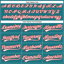 Загрузить изображение в средство просмотра галереи, Custom Teal White-Red Performance Vapor Golf Polo Shirt