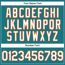 Загрузить изображение в средство просмотра галереи, Custom Teal White-Orange Performance Vapor Golf Polo Shirt