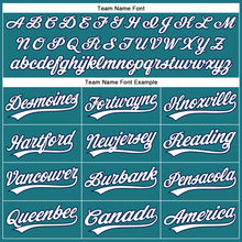 Загрузить изображение в средство просмотра галереи, Custom Teal White-Navy Performance Vapor Golf Polo Shirt