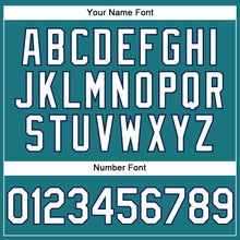 Загрузить изображение в средство просмотра галереи, Custom Teal White-Navy Performance Vapor Golf Polo Shirt