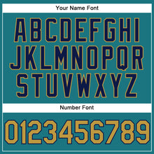 Загрузить изображение в средство просмотра галереи, Custom Teal Old Gold-Navy Performance Vapor Golf Polo Shirt