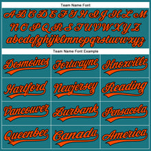 Загрузить изображение в средство просмотра галереи, Custom Teal Black-Orange Performance Vapor Golf Polo Shirt