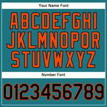 Загрузить изображение в средство просмотра галереи, Custom Teal Black-Orange Performance Vapor Golf Polo Shirt