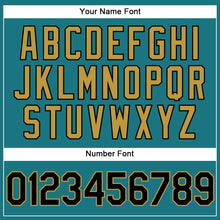 Загрузить изображение в средство просмотра галереи, Custom Teal Black-Old Gold Performance Vapor Golf Polo Shirt